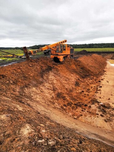 Рытьё водоёмов, откосов, прудов