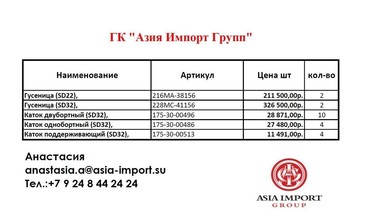 SD 22, SD 32, Гусеница в сборе для бульдозеров